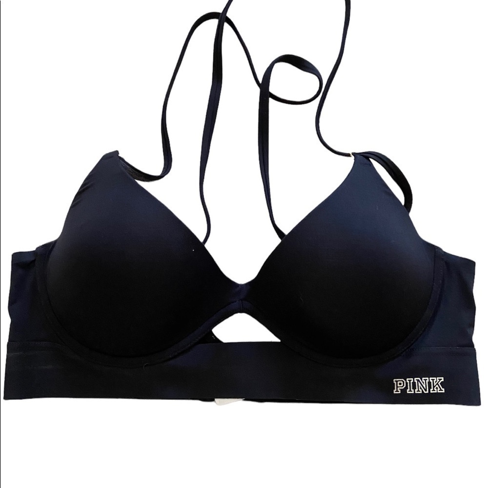 Pink Victoria’s Secret padded bra Bonded size L in black color